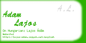 adam lajos business card